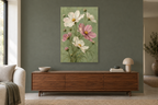 Cosmos Breeze in a living room — interior mockup with the complete original artwork