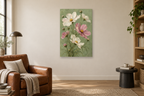 Cosmos Breeze in a reading corner — interior mockup with the complete original artwork