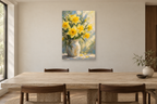 Daffodil Light in a dining room — interior mockup with the complete original artwork
