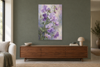 Sweet Pea Air in a living room — interior mockup with the complete original artwork