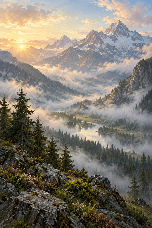 Alpine Morning — original canvas artwork