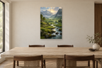 Emerald Valley in a dining room — interior mockup with the complete original artwork