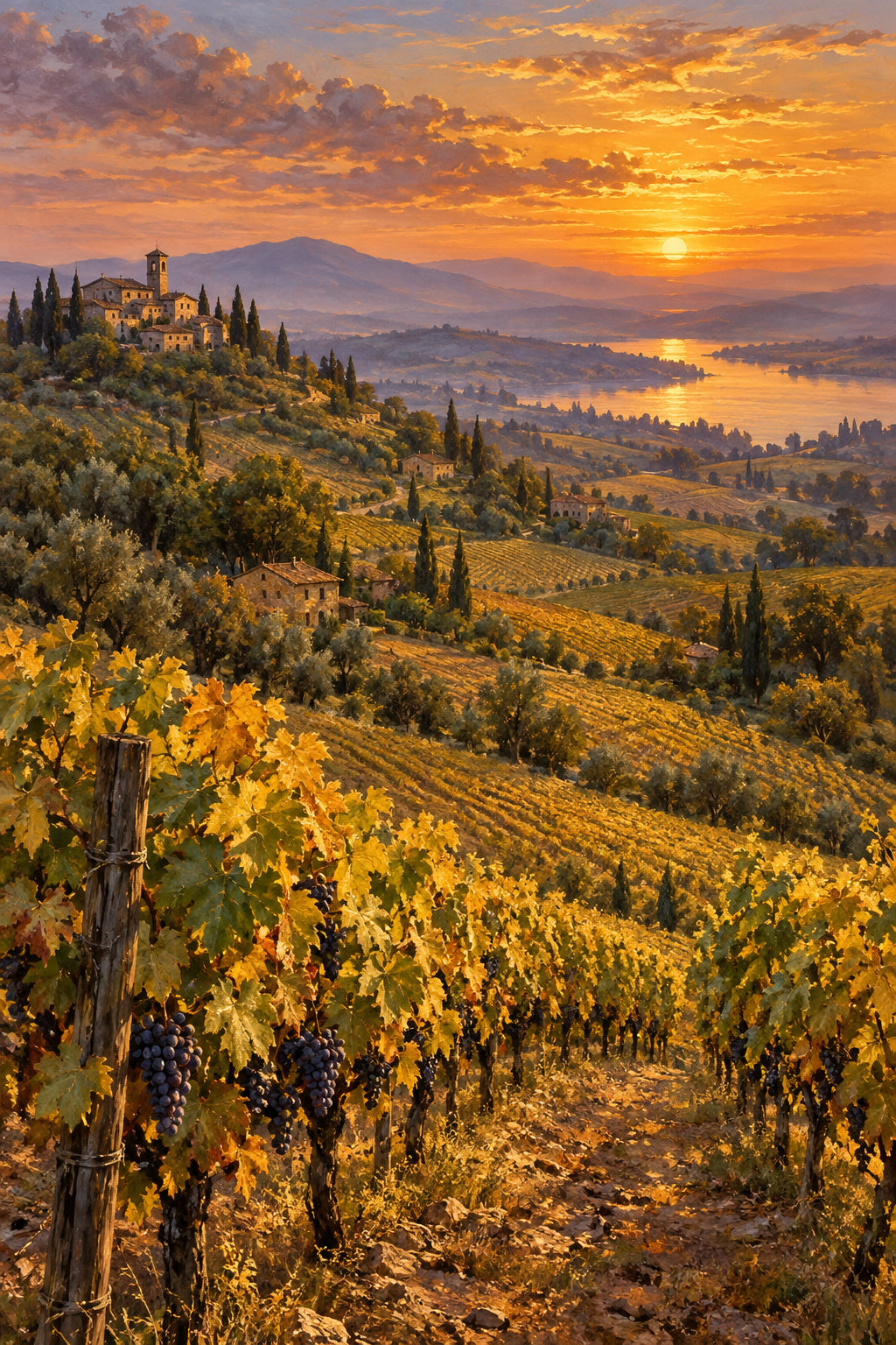 Golden Vineyard — original canvas artwork