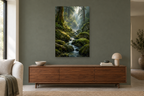Mossy Forest in a living room — interior mockup with the complete original artwork