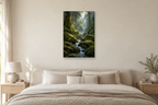Mossy Forest in a bedroom — interior mockup with the complete original artwork