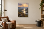 Silver River in a reading corner — interior mockup with the complete original artwork