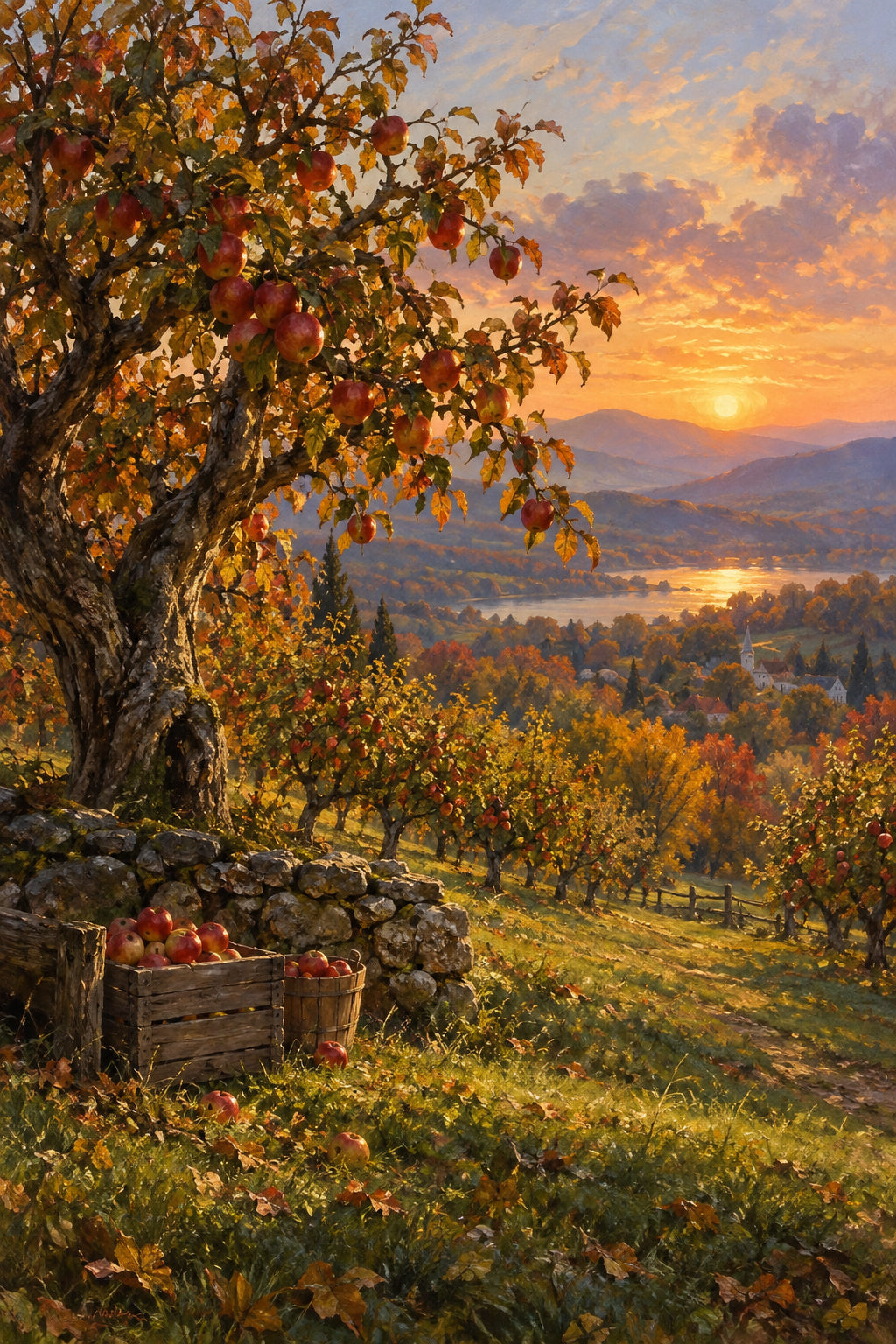 Autumn Orchard — original canvas artwork