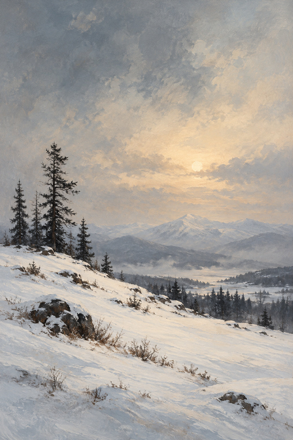 Snow Quiet — original canvas artwork