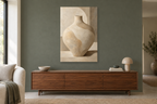 Sand Vessel in a living room — interior mockup with the complete original artwork