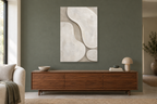 Chalk Rhythm in a living room — interior mockup with the complete original artwork
