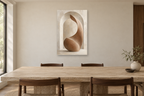 Clay Passage in a dining room — interior mockup with the complete original artwork