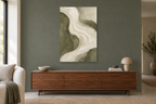 Ivory Current in a living room — interior mockup with the complete original artwork