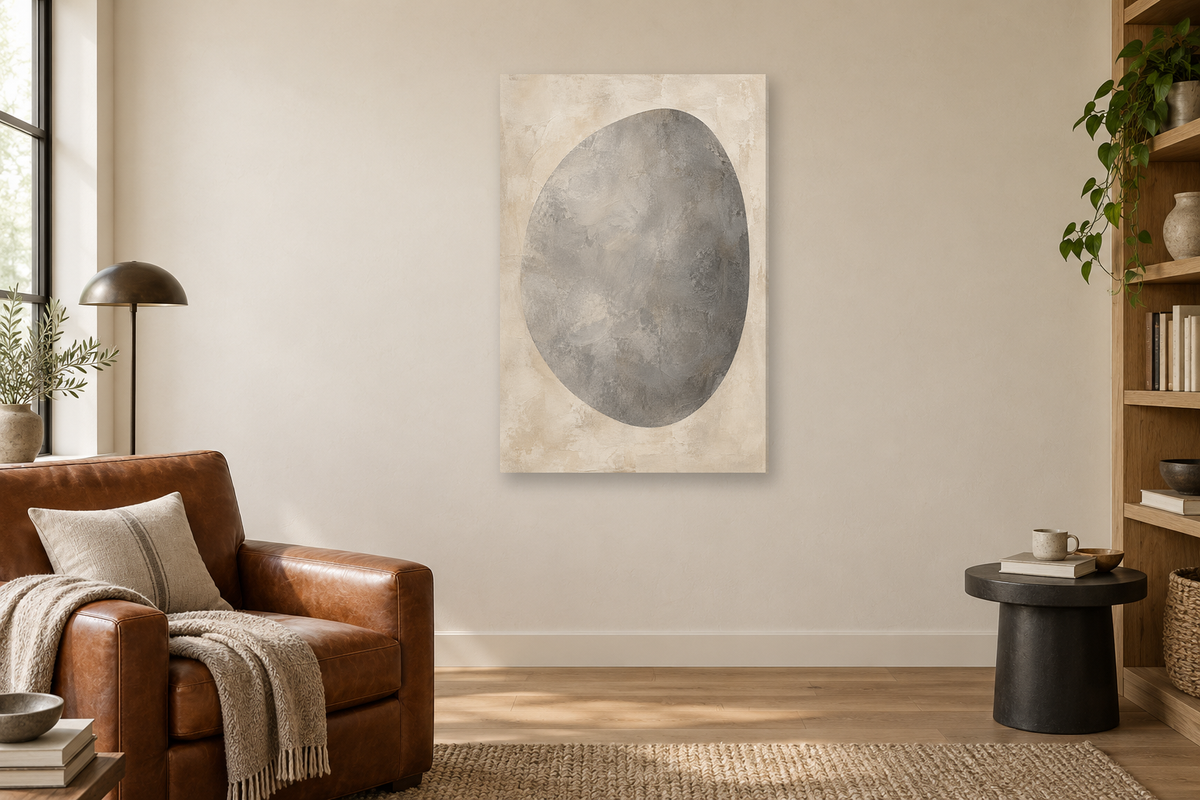 Ash and Oat in a reading corner — interior mockup with the complete original artwork