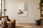 Porcelain Shadow in a reading corner — interior mockup with the complete original artwork