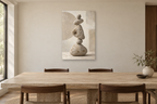 Pumice Study in a dining room — interior mockup with the complete original artwork