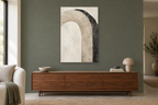 Natural Arc in a living room — interior mockup with the complete original artwork