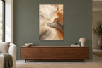 Clouded Marble in a living room — interior mockup with the complete original artwork