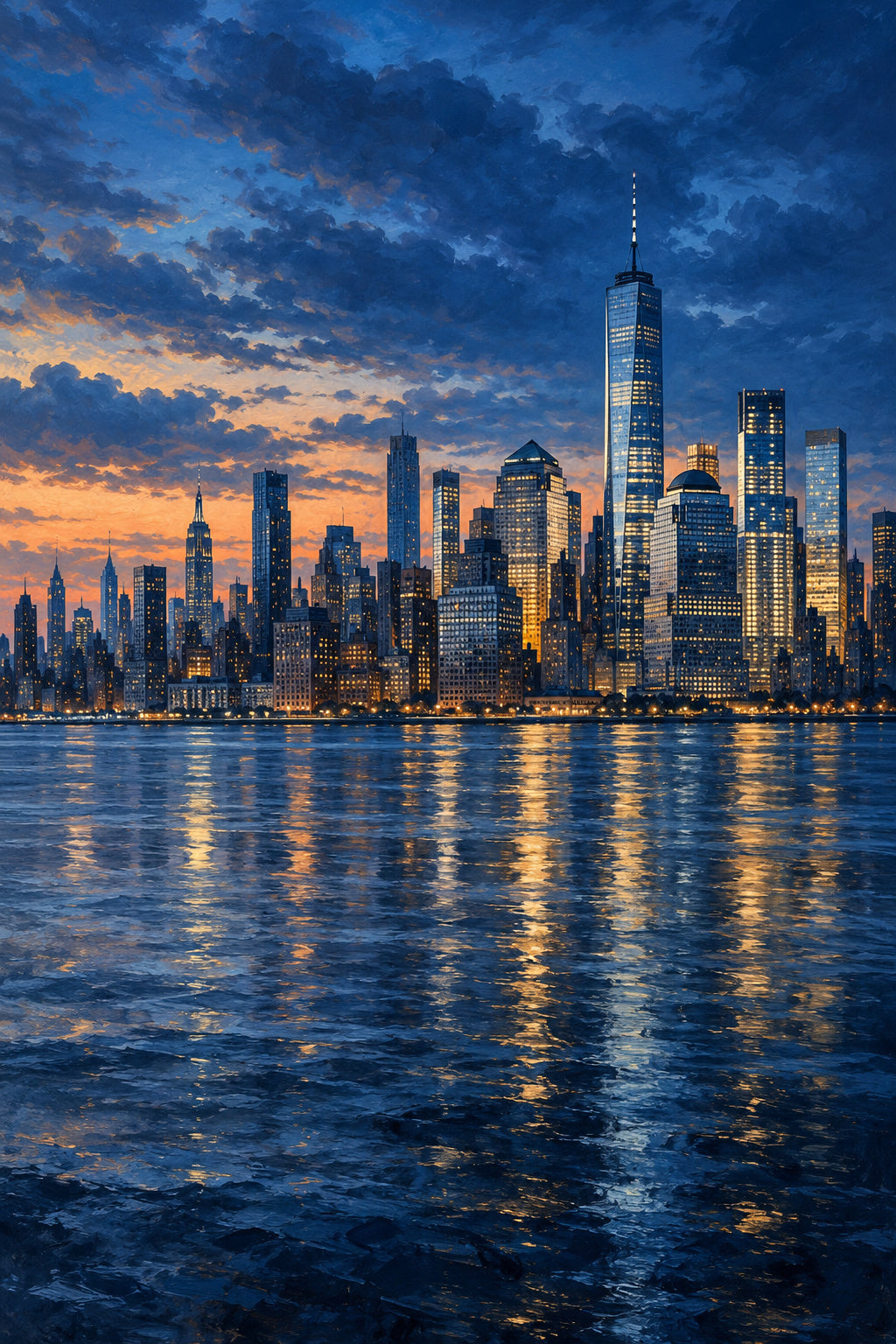 New York Blue — original canvas artwork