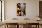 Paris Rain in a dining room — interior mockup with the complete original artwork