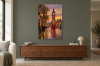 London Evening in a living room — interior mockup with the complete original artwork