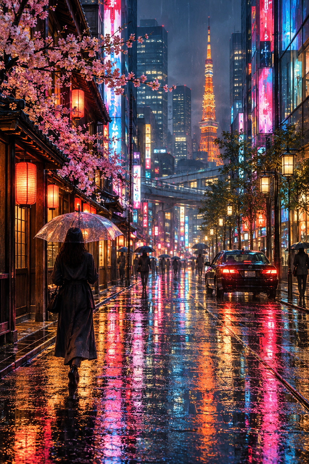 Tokyo Glow — original canvas artwork