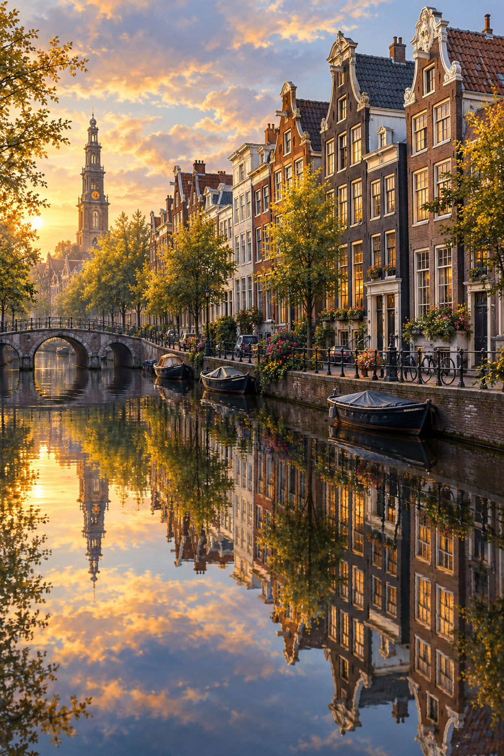 Amsterdam Canal — original canvas artwork