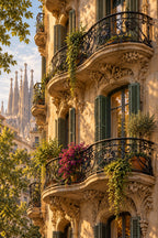 Barcelona Balcony — original canvas artwork