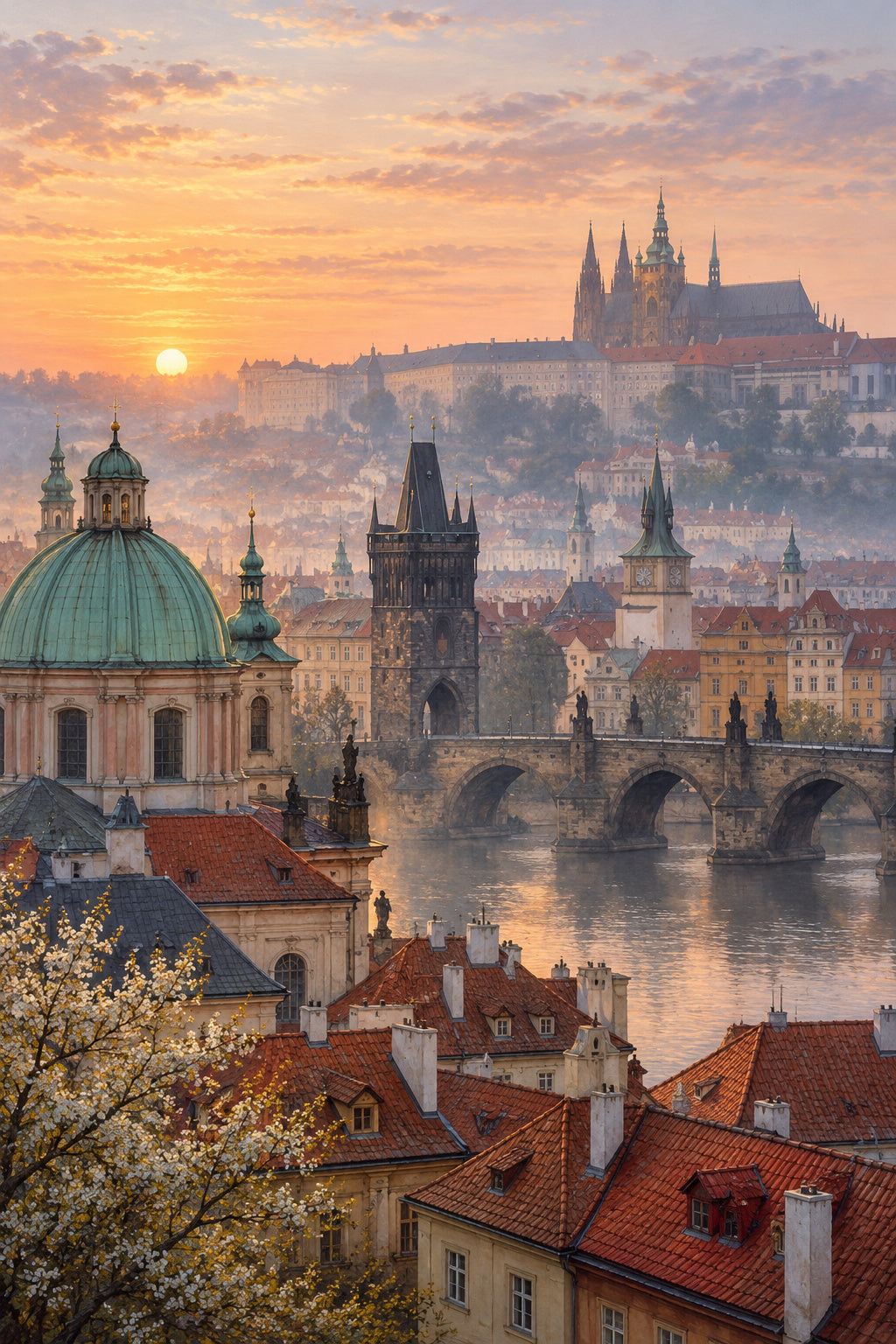 Prague Morning — original canvas artwork