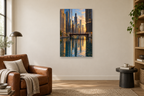 Chicago Lines in a reading corner — interior mockup with the complete original artwork