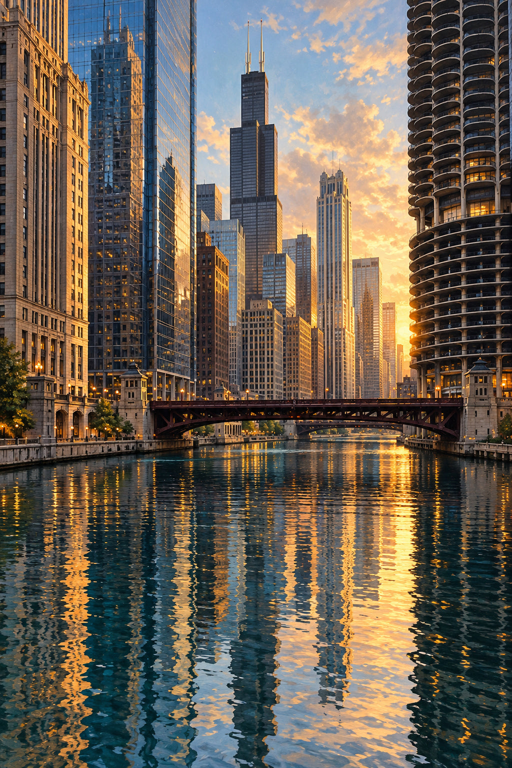 Chicago Lines — original canvas artwork