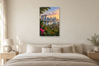 Singapore Garden in a bedroom — interior mockup with the complete original artwork