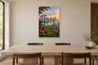 Singapore Garden in a dining room — interior mockup with the complete original artwork