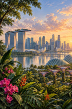 Singapore Garden — original canvas artwork
