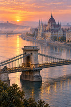Budapest Dawn — original canvas artwork