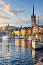 Stockholm Harbour — original canvas artwork