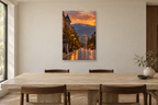 Sofia Evening in a dining room — interior mockup with the complete original artwork