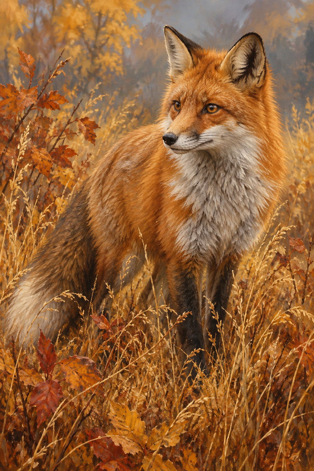 Fox in Autumn — original canvas artwork