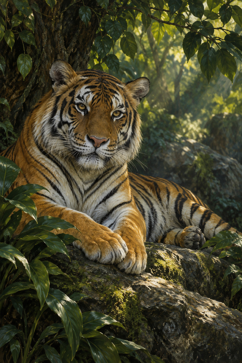 Tiger Stillness — original canvas artwork