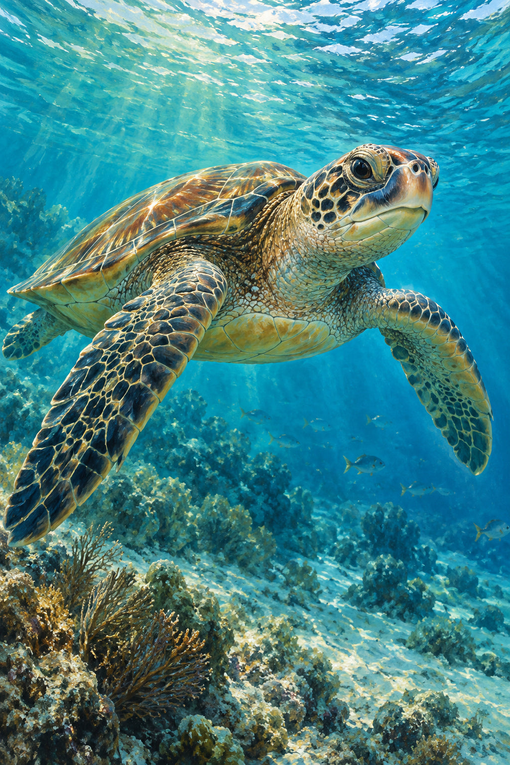 Sea Turtle — original canvas artwork
