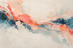 Coral Frequency — original horizontal canvas artwork