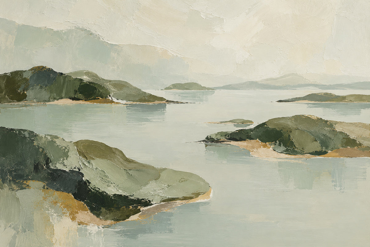 Sage Confluence — original horizontal canvas artwork