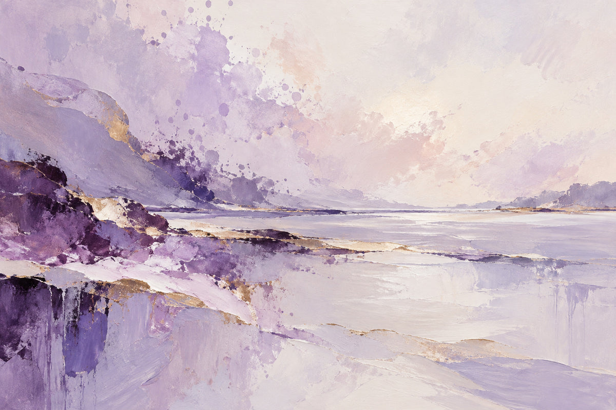 Lilac Tides — original horizontal canvas artwork
