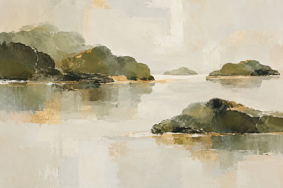 Olive Resonance — original horizontal canvas artwork