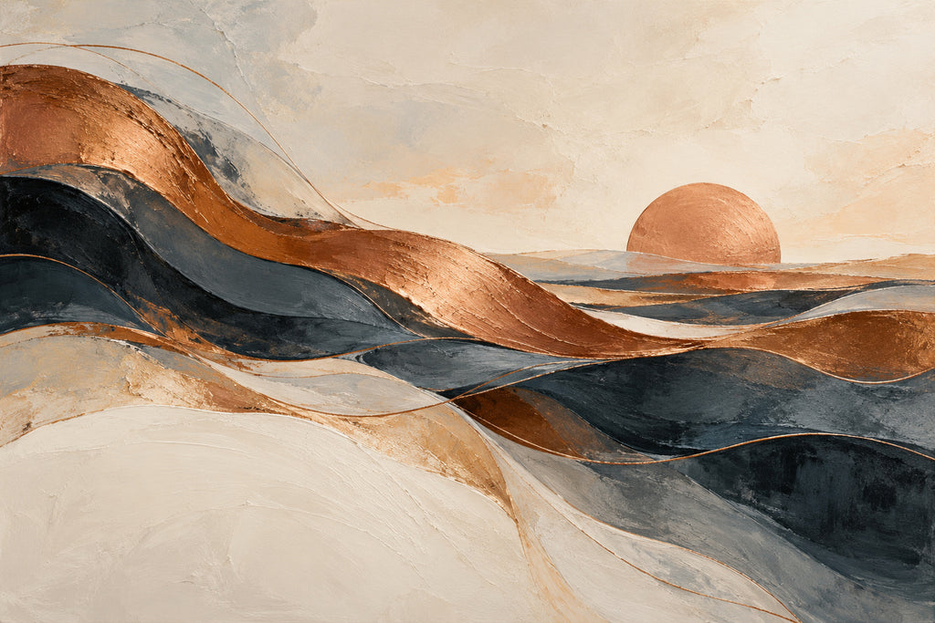 Copper Horizon — original horizontal canvas artwork