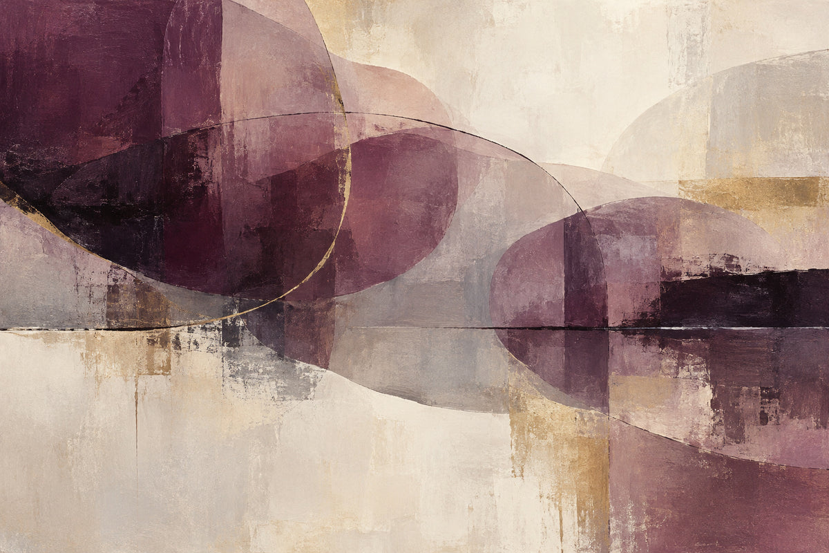 Plum Reverberation — original horizontal canvas artwork