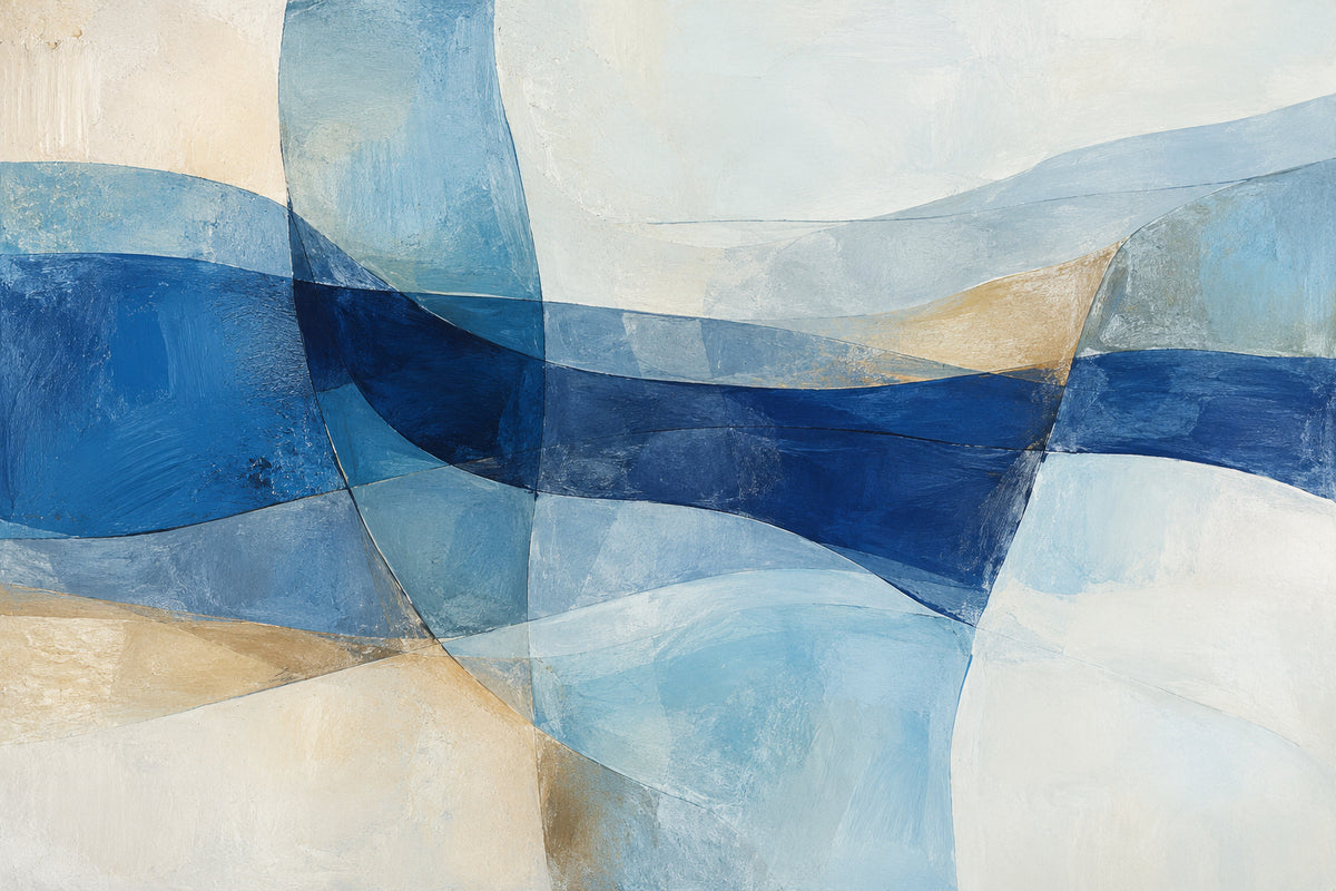 Azure Weave — original horizontal canvas artwork