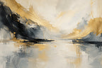 Golden Silence — original horizontal canvas artwork