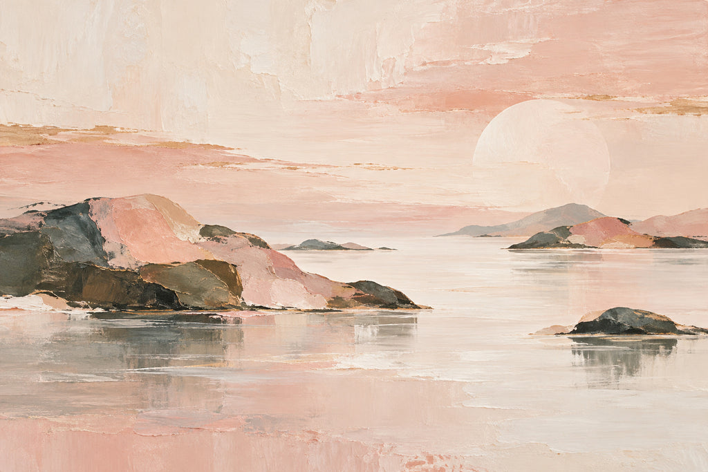 Blush Meridian — original horizontal canvas artwork