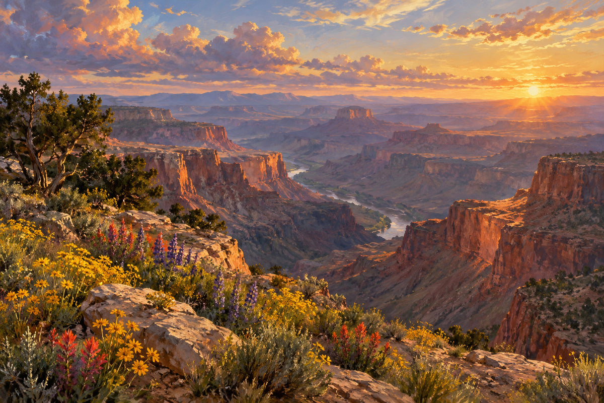 Canyon Glow — original horizontal canvas artwork