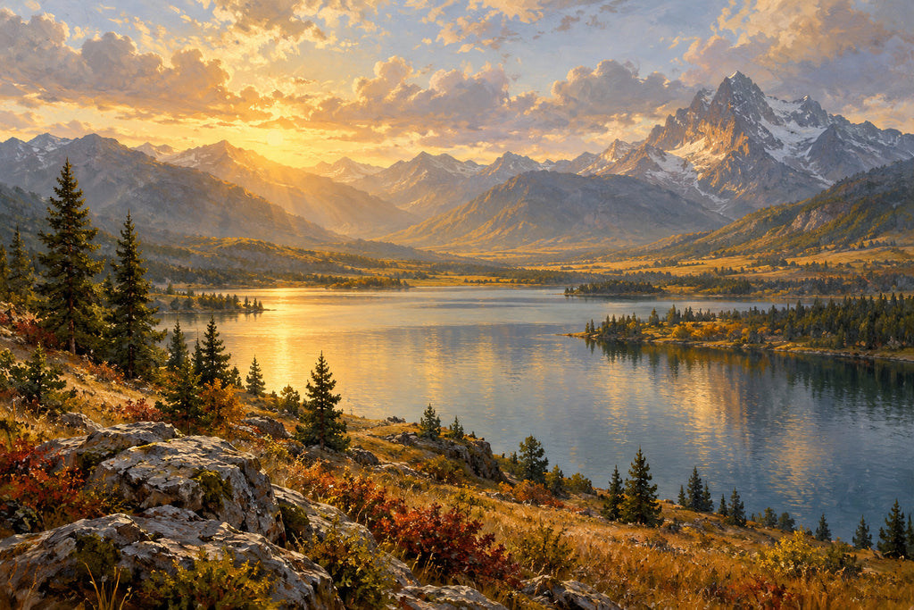 Cedar Lake — original horizontal canvas artwork